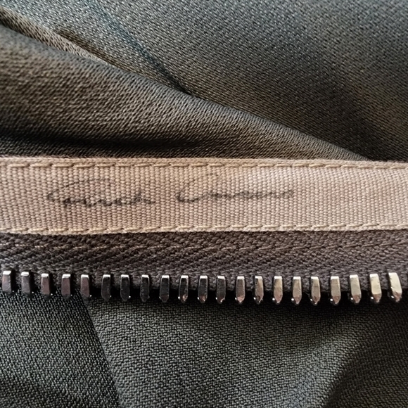 Rick Owens High Drape Neck Exposed Zipper Sleeveless Blouse Gray Dark Dust Sz 8 - Picture 5 of 10